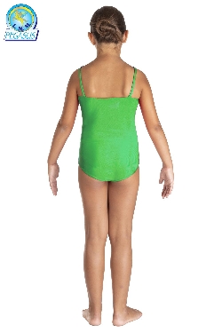 BODY LYCRA SPALLINE TINTA UNITA VERDE BAMBINA